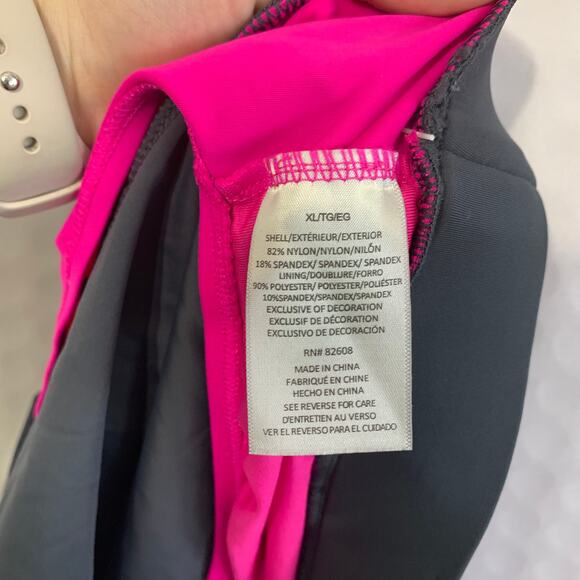 Free Country Interchangeable Skirted Swimwear Bottom NWT Womens XL Steel Fuchsia - Picture 7 of 8